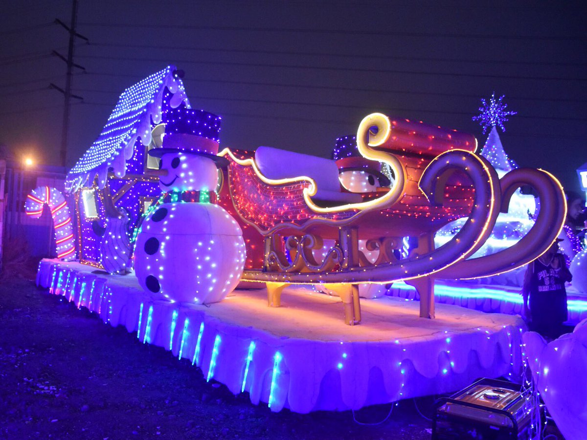 Show de luces y nieve