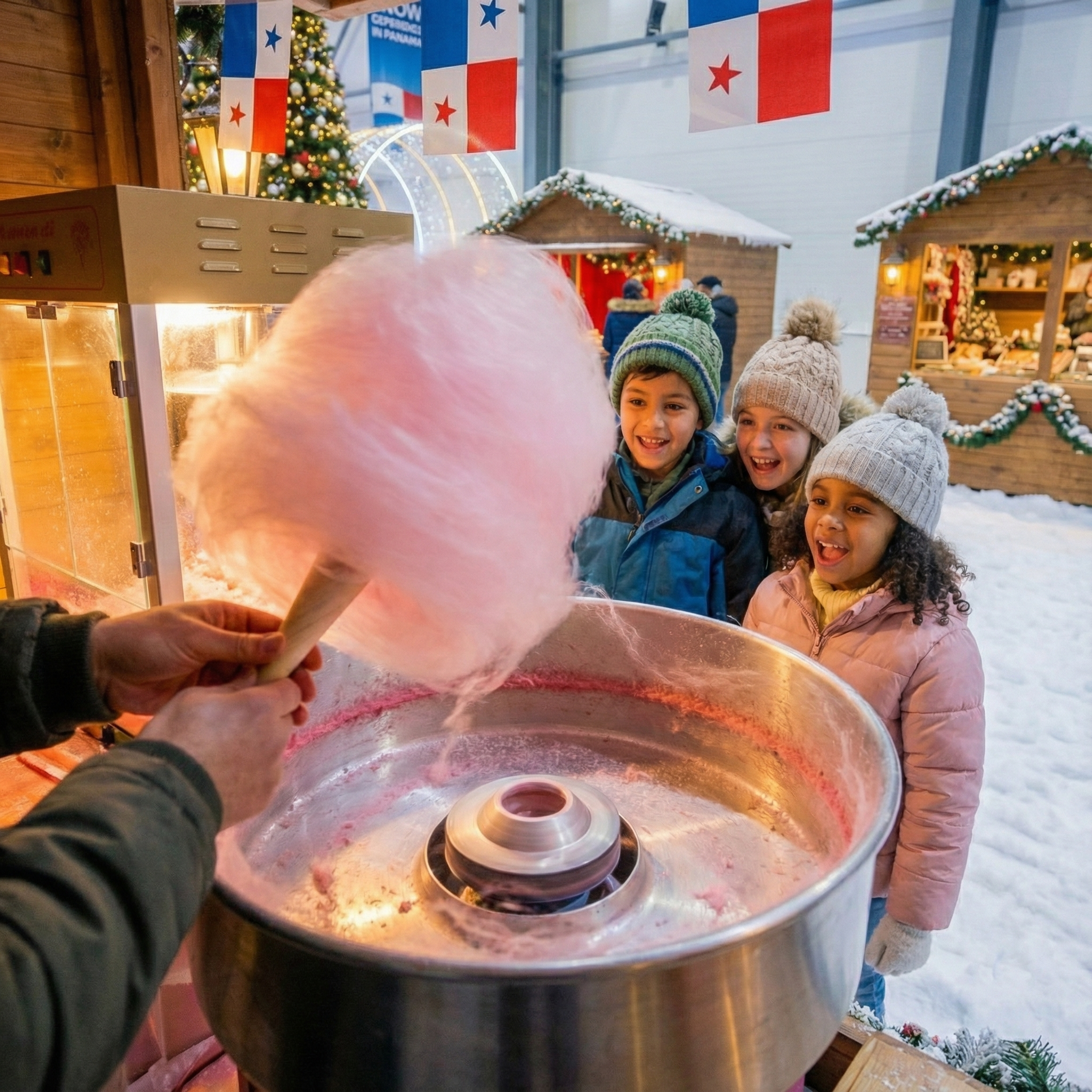 Algodón de azúcar y dulces